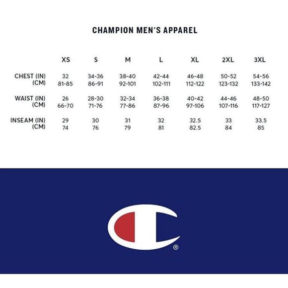 Champion Cargo Shorts Men's Sz Medium Athletic Sport Take A Hike Navy Blue - Picture 4 of 4